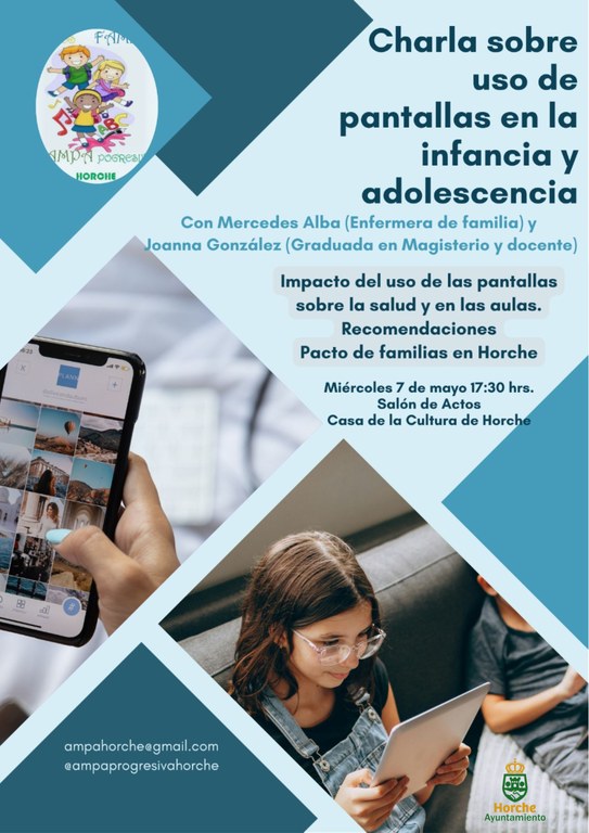 CHARLA SOBRE EL USO DE PANTALLAS EN LA INFANCIA Y LA ADOLESCENCIA