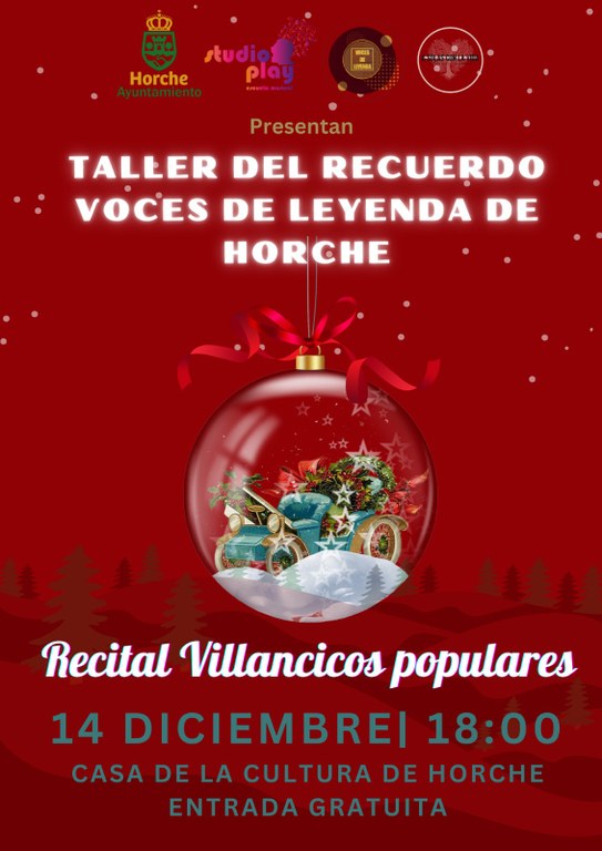 CONCIERTO DE VILLANCICOS “TALLER DEL RECUERDO CANTA A LA NAVIDAD”