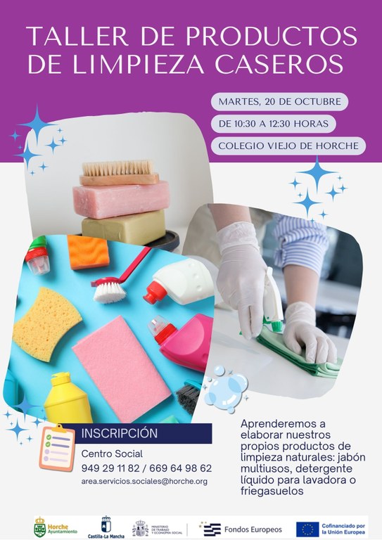 TALLER DE LIMPIEZA DE PRODUCTOS CASEROS