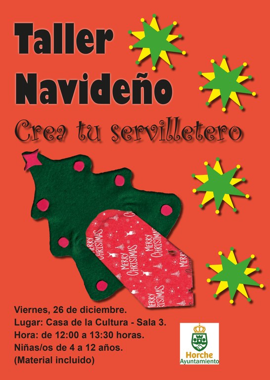TALLER NAVIDEÑO: CREA TU SERVILLETERO