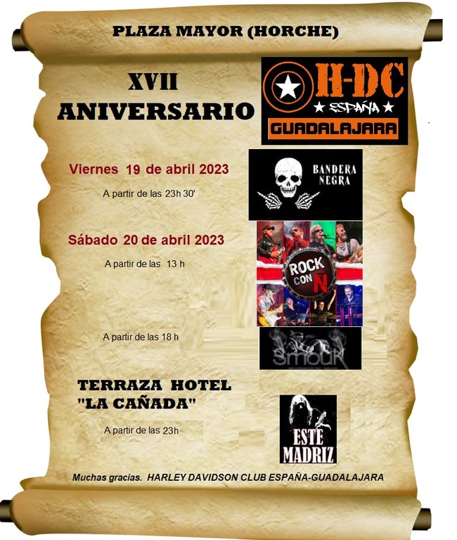 XVII ANIVERSARIO HARLEY DAVIDSON CLUB ESPAÑA GUADALAJARA