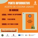 El punto informativo de la recogida selectiva del aceite de cocina usado llega a Horche este viernes