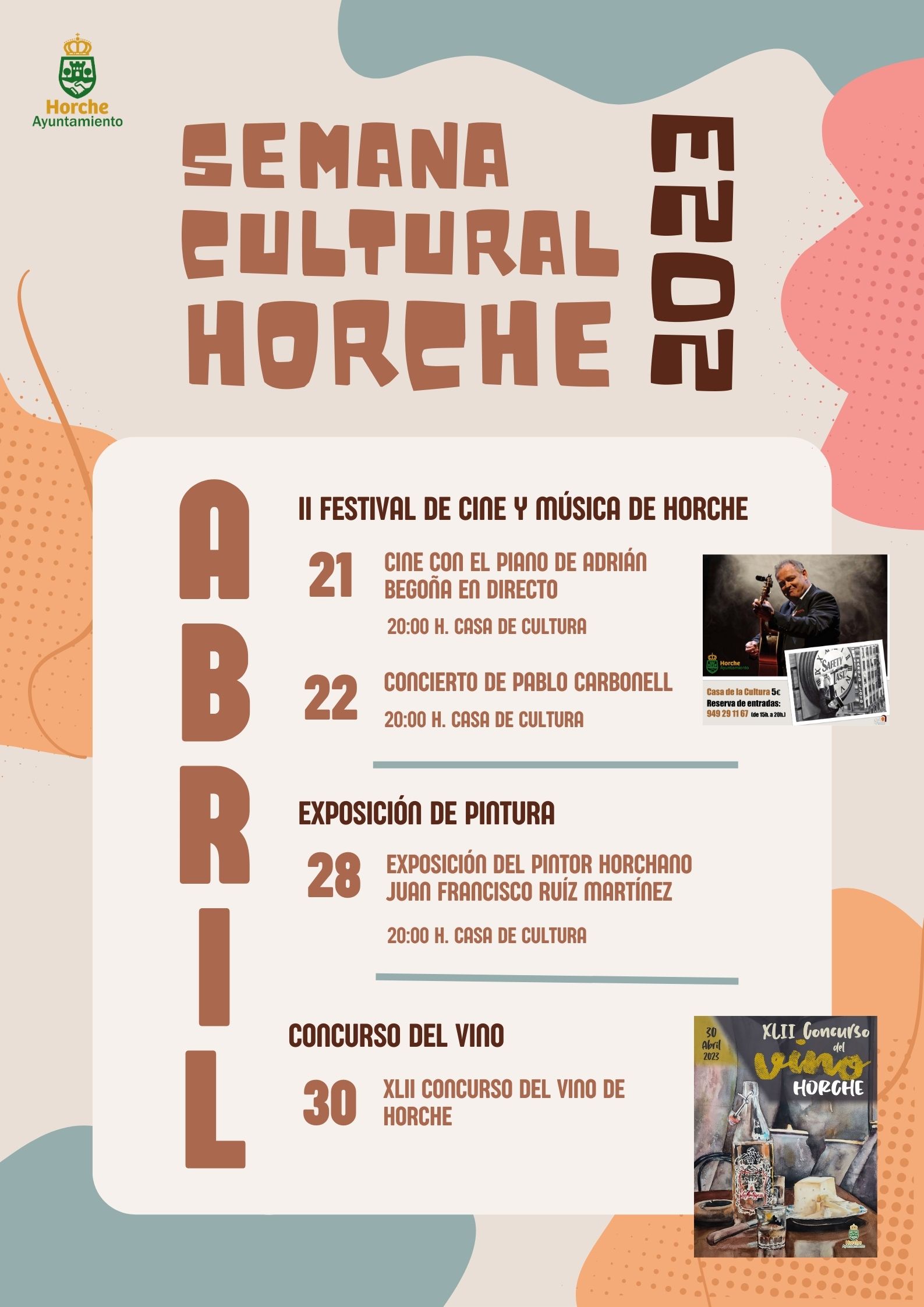 Llega la Semana Cultural de Horche con música, cine, pintura y mucho vino