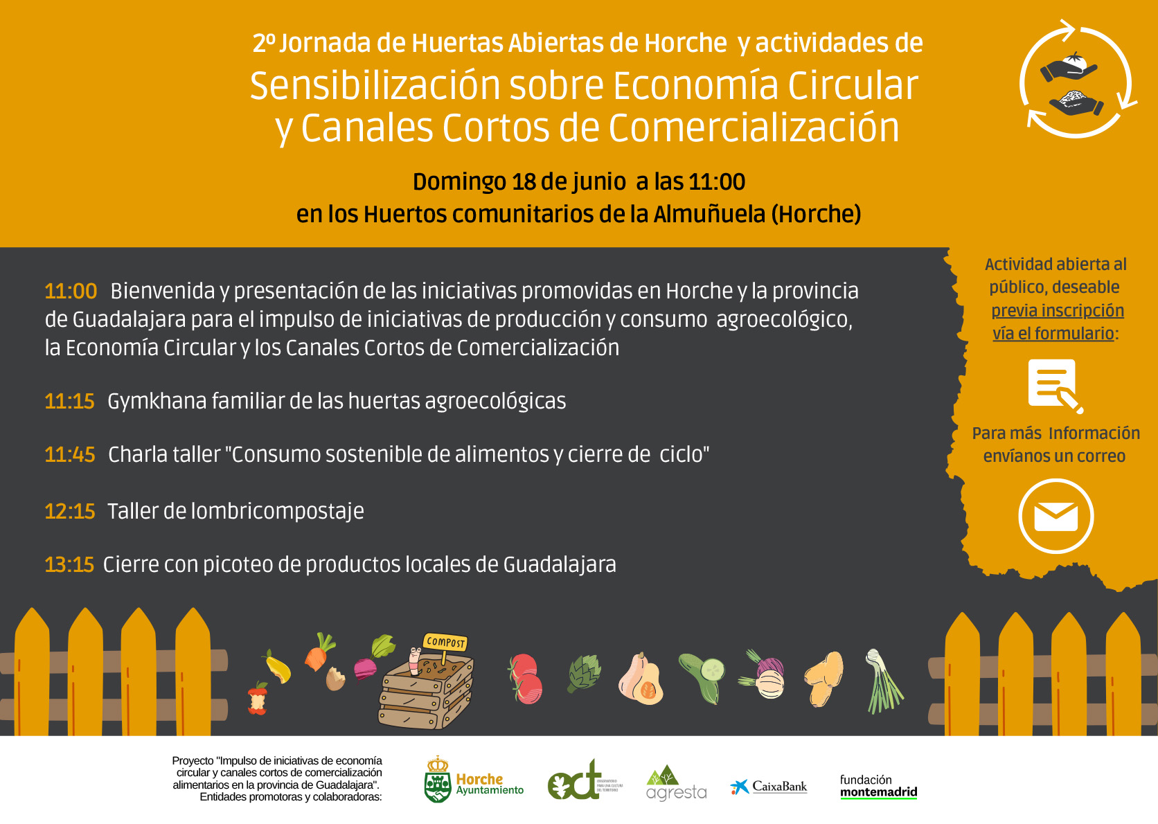 Si quieres conocer las huertas comunitarias de Horche, el 18 de junio tienes una oportunidad